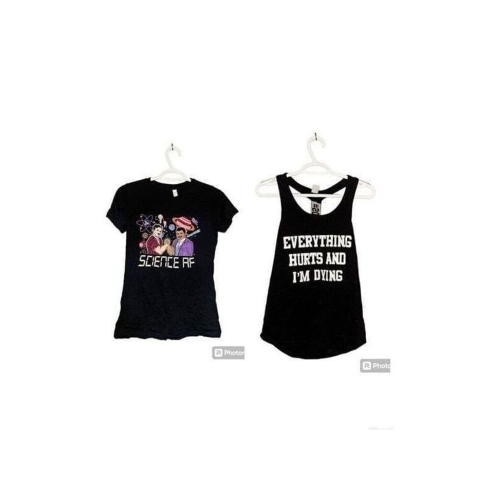 Bundle Of Two Tshirts Science Workout Size Medium